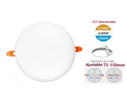 Downlight panel LED Redondo SIN MARCO 170mm 18W CCT corte ajustable 75 a 150mm